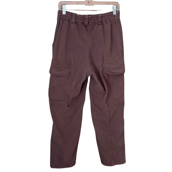 PacSun Brown Elastic Waist Cargo Jeans 100% Cotton - Picture 3 of 13